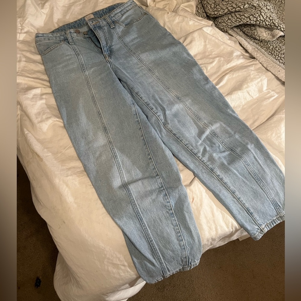 Light wash denim jeans